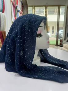 1pc Rhinestone Bandana Scarf, Stylish Headscarf, Shiny Headwrap For Dress - Multicolor - View 30