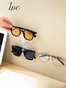 50片/20片/10片/5片/3片/1片眼镜收纳架，透明眼镜收纳架，浴室床边壁挂式太阳镜展示架，简易无孔眼镜架，配件收纳 - 彩色 - 查看 11