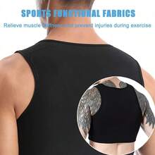 NEW-Men's Neoprene Brace Vest Chest Support Strap Half Crop Tank Top Gym Bra VestPreventing Sports Injuries