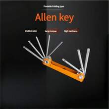 DINGQI 8pcs/Set Anti-Slip Foldable Multi-Size Hex, Star Wrench Set, Suitable For Home Repair, Bicycle Maintenance, Outdoor Carry, Convenient Pocket-Sized Repair Tool - Multicolor - View 7