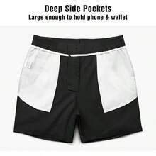 Men's Cotton 5/7 Inseam Shorts Casual Classic Fit Elastic Waistband Summer Twill Chino Golf Dress Short-2025 - màu đen - Xem 5