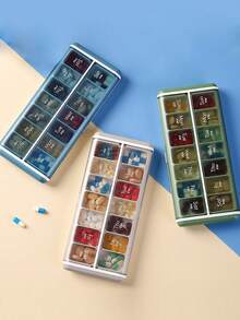 1pc Travel Pill Organization: Pill Organizer 7 Days, Daily Pill Box, Weekly Travel Pill Box, Cute Pill Holder To Hold Vitamins, Medications, Pills, Supplements