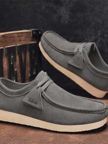 （尺码偏小，建议选购大一码）男士复古休闲乐福鞋，防滑、透气、舒适、时尚简约 - 灰色 - 查看 7