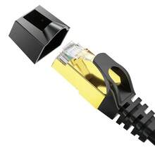 PHILIPS 網路線SWA1820/93 七類網路線萬兆網路線 CAT7類雙屏蔽連接線 適用萬兆交換器 連接千兆網路高畫質監控佈線 黑色 - 黑色 - 查看 4