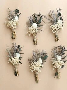 12 Pcs Mini Dried Flower Bouquet, Fall Decor Homeand And Room Decor , Bridesmaid Proposal Flower Girl Gift Box,Boho Wedding Table Centerpieces,Small Dry Pampas Grass For Vase Decor, Tiny Dried Flowers For Birthday Cake Decor