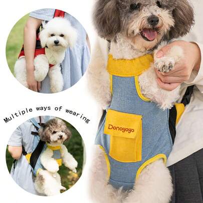 Dog Outdoor Double-Shoulder Backpack With Chest Strap, Pet Carrier Backpack For Dogs And Cats, Universal Pet Portable Bag Cat Carrier Cat Backpack Bike Trailer