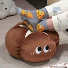 可爱柔软大眼苹果蘑菇坐垫、卡通沙发抱枕、加厚地垫、多功能家用脚凳、床靠背垫、儿童座垫 - 45*45厘米 - 查看 5