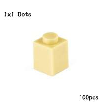 100 件/批 MOC 零件 3005 积木 1x1 兼容人物积木 DIY 组装积木 颗粒儿童益智玩具礼物