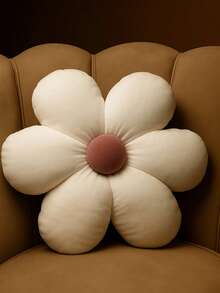Daisy Plush Flower Cushion Sofa Decoration Living Room Baby Bedroom - WHITE/PINK - View 3