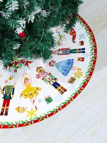 1 pezzo Gonna per albero di Natale a tema Schiaccianoci, Gonna per albero di Natale con motivo Schiaccianoci, Decorazioni per feste di Natale, Ornamenti per gonna albero di Natale, Decorazioni natalizie 2025, Decorazioni per albero di Natale, Decorazioni per interni ed esterni, Regali di Natale, Decorazioni per la stanza di Natale, Decorazioni natalizie per la casa, Ornamenti natalizi, Regali per il Nuovo Anno, Decorazioni per il Nuovo Anno 2026, Gadget per feste