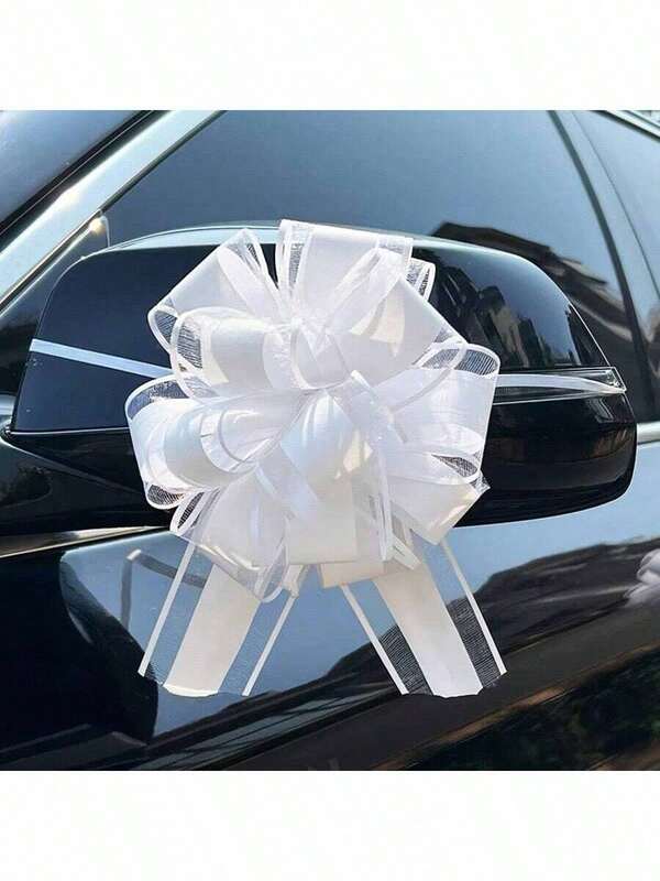 2/4/6/8/10pcs Hand-Drawn Ribbon Flowers, Bows, Butterflies For Christmas Gift Wrapping, Wedding Room Decor, Wedding Car, Birthday Party, Valentine's Day Gifts, Elegant Hand-Tied Ribbon Flower Balls, Wedding Supplies