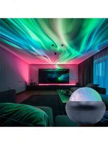 1pc Aurora Projection Floor Lamp, Remote Control, Multi-Color Switching, Suitable For Indoor Space Wall Decor, Perfect Gift For Couples, Family And Friends. Easter Gift - Multicolor - View 11