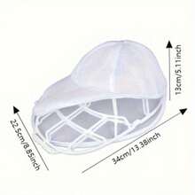2pcs Washing Machine Hat Cleaner Cage, Hat Cleaner With Net Bag, Baseball Cap Hat Cleaner, Hat Cleaning Protector Cage, Drying Rack - Double-layer Hat Washing Rack + Hat Washing Bag - View 2