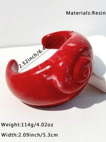 1 件超大红色时尚手链，适合女性日常佩戴和送礼（尺寸偏差 3 毫米/0.11 为正常现象） - 紅色B - 查看 13