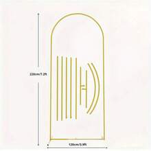 1 件金色 177.8/198.12/218.44 厘米铁艺拱门框架婚礼指南气球支架摄影背景派对装饰用品