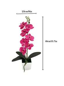 4pcs/1PC Simulation Plant Flowers Fake Hua Hudie Orchid Potted Bonsai, Wedding Shooting Green Props Living Room Decoration Plastic Flower Potted Ornaments, Holiday Decorations, Christmas Decorations.