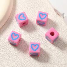 3 قطع خرز قلب أكريليك لصنع الحرف اليدوية والإكسسوارات مثل تعليقات الحقائب وسيور الهواتف والمجوهرات، هدية للأصدقاء