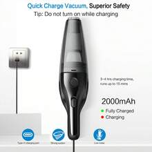 CascadeVac Aspiradora de mano con potente succión, recargable por USB y tamaño mini, conveniente para limpieza en el hogar y el automóvil, equipada con varios accesorios para herramientas de grietas, oficina, etc.