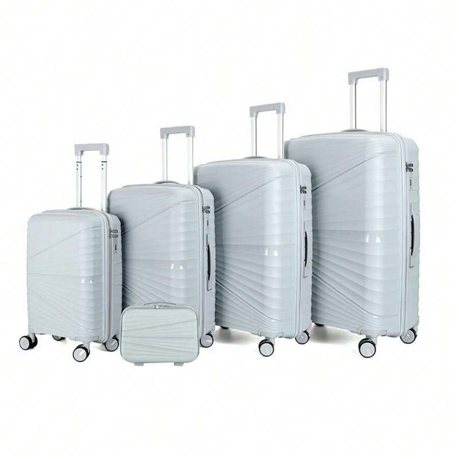 Lightweight 8-Wheel Travel Suitcase – 9 Colours Unbreakable Hard Shell | Durable TSA Lock | 20/24/28 Inch - Silver - View 1