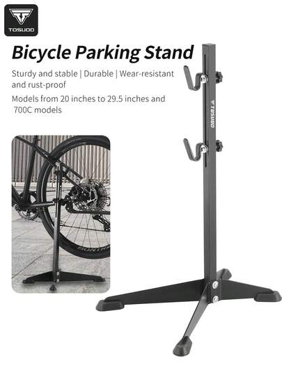 TOSUOD TOSUOD Adjustable Iron Bicycle Repair Stand, Road Bike Floor Parking Rack