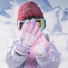 Gants de ski de la marque Sweet Boy, convenant aux filles, gants d'hiver en polaire épais et chauds, adaptés aux voyages dans la neige en extérieur, parfaits pour les cadeaux d'anniversaire, cadeaux parfaits pour Noël, Thanksgiving, Noël/Saint-Valentin, Halloween, automne, hiver, extérieur, sport, gants tactiles d'hiver pour la course, le cyclisme, le soccer, le football, les sports d'extérieur, tricotés pour les garçons et les filles, convenant aux temps froids et au ski