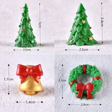 إكسسوارات ديكور سانتا وتمثال الثلج، هدايا عيد الميلاد، زخارف صغيرة من الراتنج لمناظر طبيعية صغيرة