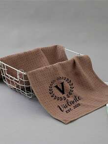 New Home Gift Kitchen Towels, Embroidered Tea Towels, Couples Gift Housewarming Gift, Anniversary Gift For Wife, Home Decor Family Name 35*75cm/95g - Multicolor - View 15