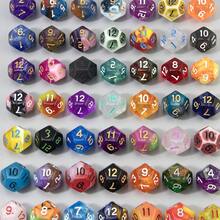 10pcs 12-Sided Dice Set, Random Colors, Durable Plastic Role Playing Dice, Suitable For Card Game Players And Enthusiasts