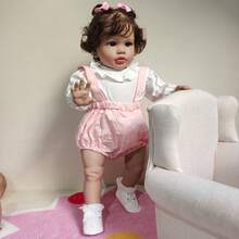 NPK 26 Inch Pippa Fully Dressed Reborn Doll, Oversized Infant Size, Lifelike Soft Touch 3D Skin Art Doll For Girls - Cloth Body - View 5