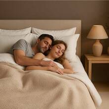 MADE IN TURKEY King Size Bedspread – 100%  Cotton – 200x220 Cm – Breathable &  Coverlet