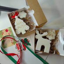 2 pièces Moule de bougie en forme d'arbre de Noël et de renne, fournitures artisanales pour la fabrication de bougies, moules de décoration pour la maison pour la cire, la résine, le plâtre, le silicone