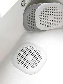 2/4pcs Square Silicone Drain Cover With Suction Cup, No Tools Required For Installation. Universal Type Suitable For Kitchen, Bathroom And Toilet. The Fine Holes Can Effectively Block Hair And Debris, An Essential Anti-Clogging Tool For Sinks And Floor Drains. - Multicolor - View 5