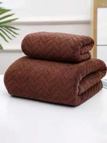 1pc 54*27 Inch Brown Pet Bath Towel, Suitable For Pet Bathing And Drying Hair