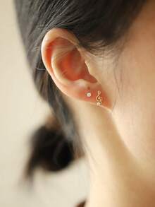 BALMORA 2 piezas de pendientes de plata de ley S925 con notas de violín de circonita, conjunto personalizado simple para mujeres, para uso diario, fiesta, festival de música, regalo