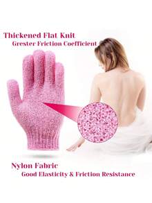 1pc/2pcs/8pcs Exfoliating Bath Gloves, Double-Sided Exfoliating Gloves, Exfoliating Bath Gloves, Body Scrubbing Gloves, Exfoliating Bath Gloves Body Cleaning Tool - Multicolor - View 5