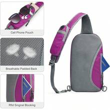 - Bolso bandolera con bloqueo RFID, ligera, bandolera para viajes, deportes, correr - 04 - Ver 9