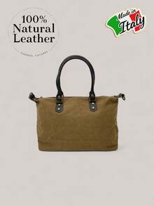 Mochila de gran capacidad, textura de lienzo retro, multifuncional y elegante, bolso de playa de alta gama, bolsa de compras, bolso de mano de gran capacidad, bolso de mano con textura única, bolso cruzado con cremallera y doble correa para el hombro, bolso de lienzo retro, bolso de mensajero monocromo de moda. - Granate - Ver 3