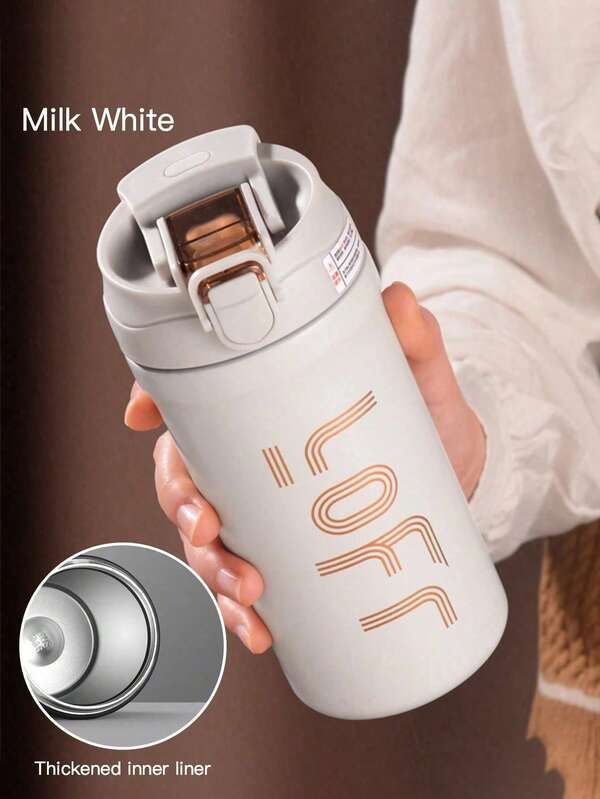 600ml Large Capacity 316 Stainless Steel Insulated Cup, Suitable For Both Men And Women, High Appearance Level, Double Drinking Coffee Cup, Car Travel With Straw Water Cup