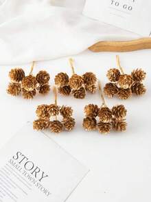 1/3/6 pièces Pomme de pin artificielle de 8 cm pour décorations d'automne et de Noël, décorations de mariage, décoration de la maison, de la salle à manger, de la chambre, de la cuisine, décoration de fête d'anniversaire, décoration de jardin extérieur, décoration de sapin de Noël, guirlande de fête de mariage, décoration de la maison, de la salle à manger, de la chambre, décoration d'hiver et de Noël, cadeaux d'anniversaire, décoration d'intérieur