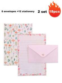 Bộ 6 phong bì và 12 tờ giấy viết có lót trang nhã, thích hợp cho văn phòng, nhà cửa và trường học. Phong bì họa tiết hoa và động vật dễ thương, khổ A5. Giấy lót trang nhã, phù hợp để viết thư, thiệp mời, thơ, đồ dùng văn phòng và học tập. Có nhiều kiểu dáng để lựa chọn. - Nhiều màu - Xem 22