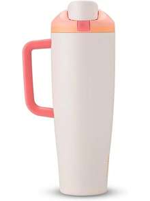 Tumbler Insulated Stainless Steel Bottle With Built-In Straw And Side Handle, Travel, Work, School, And Sports, 40oz,, Leak Proof, Black Cherry - Kem trái cây có ga - Xem 12