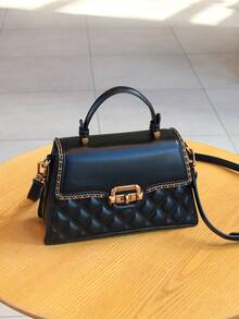 Geantă de mână de lux pentru femei, la modă și elegantă, 2025, nouă, cu design hardware rafinat, geantă cu lanț matlasat de înaltă calitate, geantă de umăr și crossbody versatilă, de mare capacitate, pentru serviciu