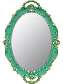 Bedroom Deccor Vintage Small Mirror 14.5 X 10 Inch Oval Pink Wall Mirror - 綠色 - 查看 12