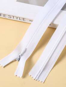 10pcs Mixed Black & White Nylon Invisible Zippers, Perfect For Sewing, Clothing, Small Bags, And Craft Projects - Multicolor - View 11