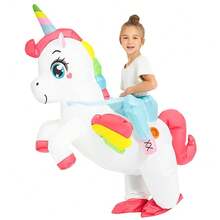 Inflatable Unicorn Costume Adult ,Inflatable Costumes Women Men- Ride On Unicorn Fancy Dress For Halloween, Carnival, Christmas And Event Party Costumes Blow Up Costumes