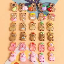 50个可爱水豚盲袋惊喜幸运盒，水豚主题惊喜独立包装，适合作为节日派对礼物、生日礼物和节日礼物，卡通配件，生日礼物，节日派对礼物，非常适合作为玩具小礼物赠送。 - 彩色 - 查看 2