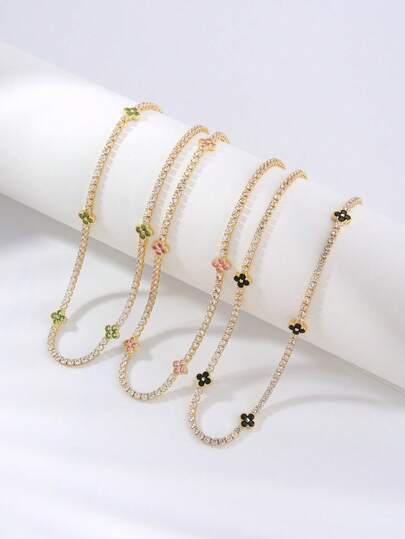 قلادة بتعليقة أوراق زهرية، أنيقة ومتعددة الاستخدامات، مثالية لعيد الحب، عيد الميلاد، الارتداء اليومي