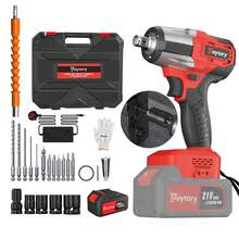 Vandise Cordless Impact Wrench, 1/2" Brushless Power Impact Gun, 2500RPM Electric Wrench, Max Torque 550N.M With 4 Sockets, 12PCS Screwdriver Bits, 4.0Ah Battery & Carry Box For Car Home  21V Brushless Impact Wrench, 3-In-1 Electric Wrench, 3400 RPM, Maximum Torque Of 550 N.M, With 4 Sockets, 12 Screwdriver Bits, For Automotive And Home Use Cordless Impact Wrench Brushless 1/2" 550N.M Electric Impact Wrench Battery 4000mah, Battery Impact Wrench With 4 Sockets, 12 Screwdriver Bits, For Cars Trucks