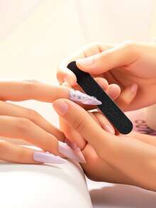 100pcs/50pcs/10pcs Mini Nail Files - 100/180 Grit Emery Boards For Nails,Disposable Doubled Sided Coarse & Fine Bulk Manicure Kit Home Salon Use(Black ,Pink ) - Multicolor - View 7