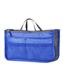 Purse Organizer Handbag, Tote Bag Organizer Insert - 13 Pockets, Upgrade Large Capacity, Waterproof Nylon Perfect Cosmetics Travel Pouch For Make Up Simple Foldable Storage Bag, Multifunctional Organizer